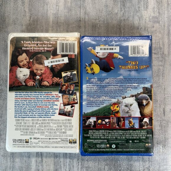 Stuart Little 1 & 2 (VHS, 2000, 2002, Clamshell) New Sealed With Watermark - Picture 7 of 11